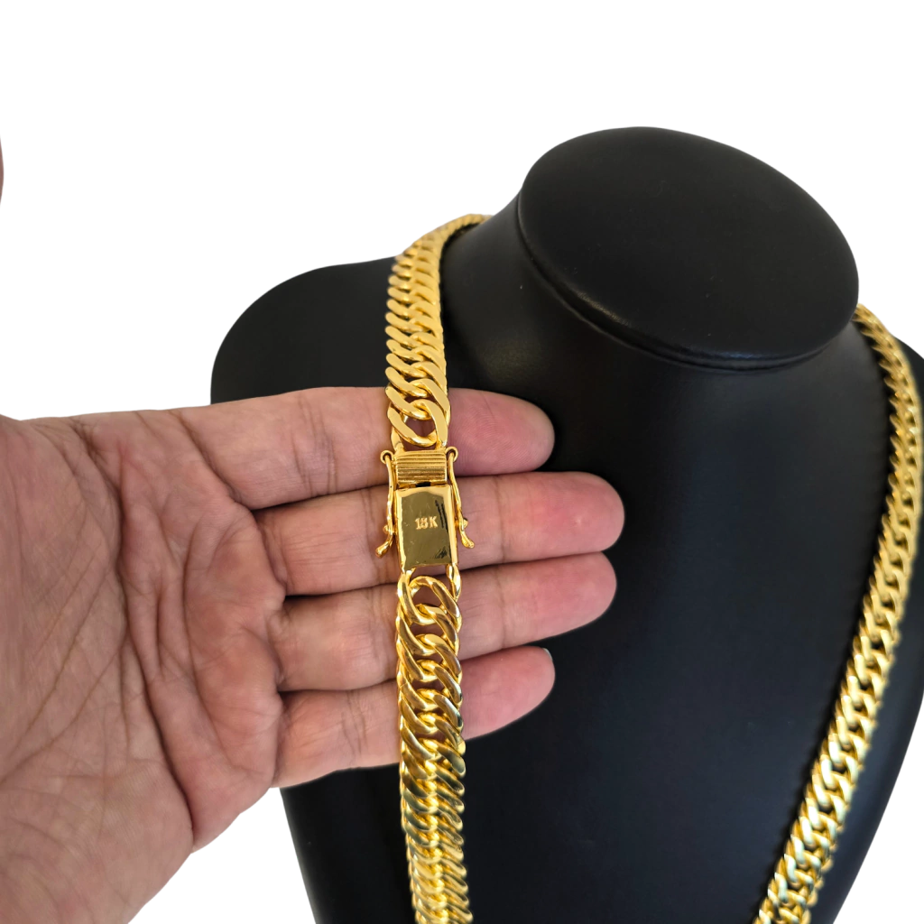 Cordão Grumet 13mm Banhado a Ouro 18k