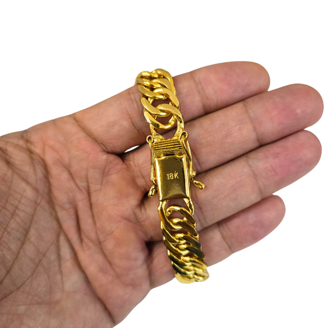 Pulseira Grumet 13mm Banhado a Ouro 18k