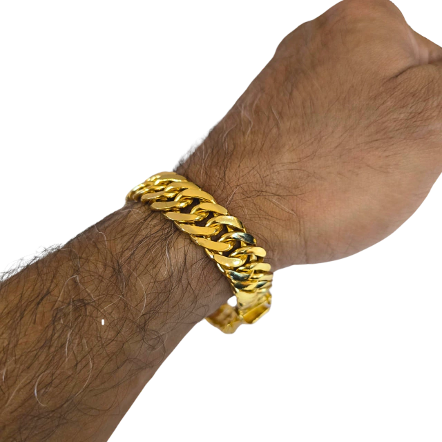 Pulseira Grumet 13mm Banhado a Ouro 18k