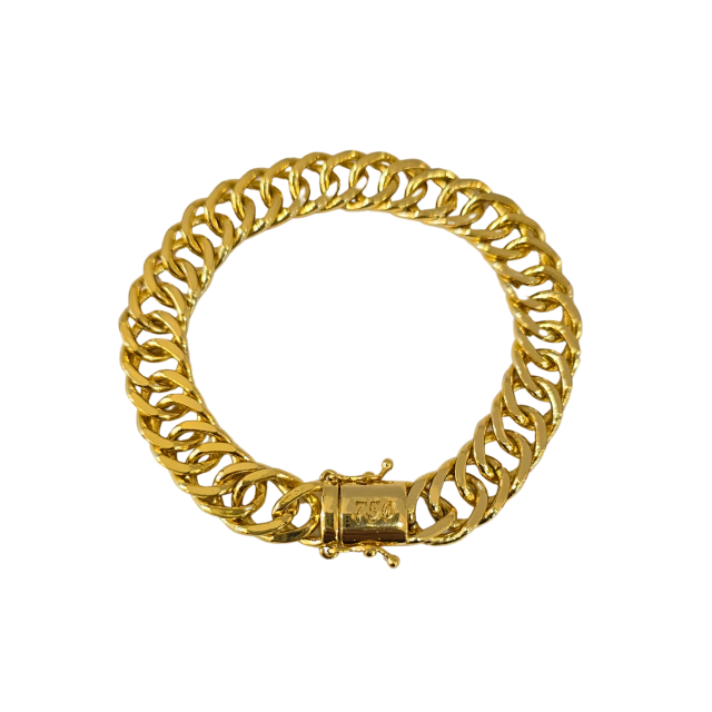 Pulseira Grumet 12mm Banhado a Ouro 18k