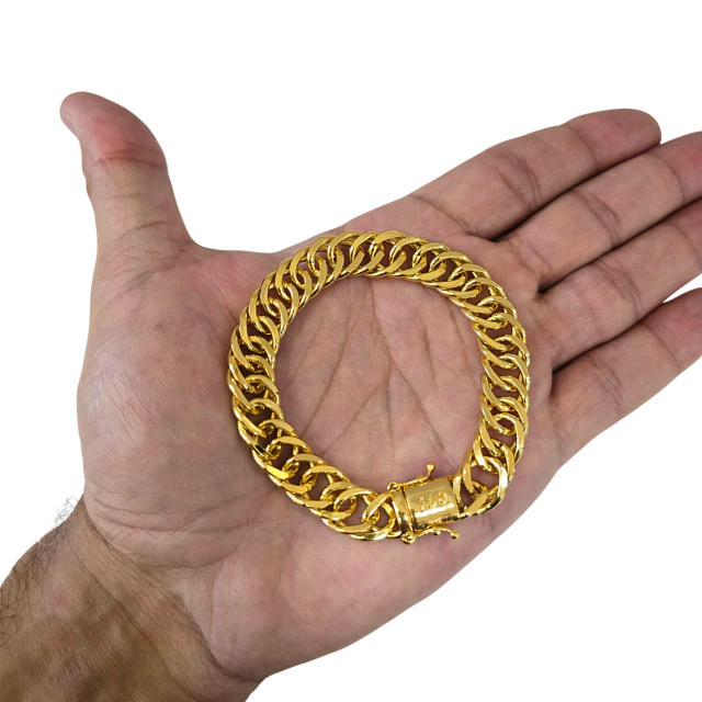 Pulseira Grumet 12mm Banhado a Ouro 18k