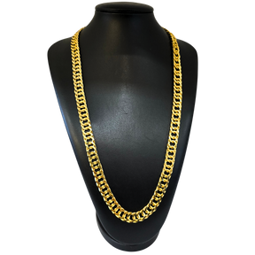 Cordão+Pulseira Grumet 12mm Banhado a Ouro 18k
