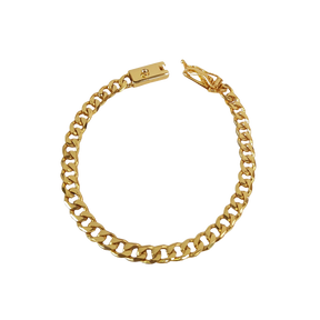 Pulseira Pitbull Facetado 7mm Banhado a Ouro 18k