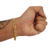 Pulseira Pitbull Facetado 7mm Banhado a Ouro 18k