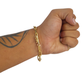 Pulseira Tijolinho 6mm Banhado a Ouro 18k