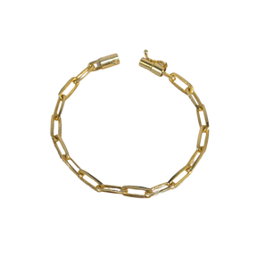Pulseira Tijolinho 6mm Banhado a Ouro 18k