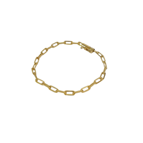 Pulseira Tijolinho - 4mm - Fecho Bomba - Banhado a Ouro 18k