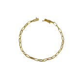 Pulseira Meia Cana 5mm Fecho Bomba Banhado a Ouro 18k