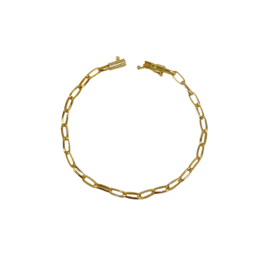 Pulseira Meia Cana 5mm Fecho Bomba Banhado a Ouro 18k
