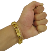 Pulseira Friso S Vazado 13mm Banhado A Ouro 18k
