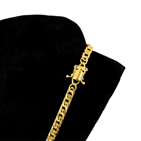 Cordão + Pulseira Grumet 7mm Feminino Banhado A Ouro 18k