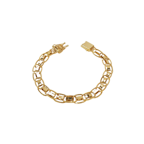 Pulseira Imperador 10mm Banhado a Ouro 18k