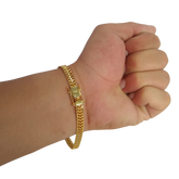 Pulseira Grumet Duplo 8mm Banhado A Ouro 18k