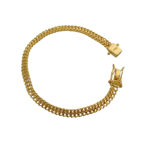 Pulseira Grumet Duplo 8mm Banhado A Ouro 18k
