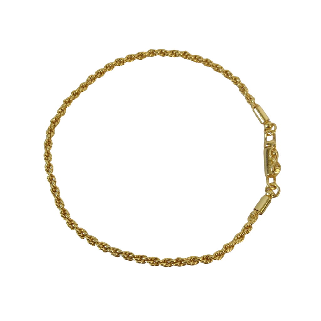Pulseira Baiano 3mm Banhado a Ouro 18k