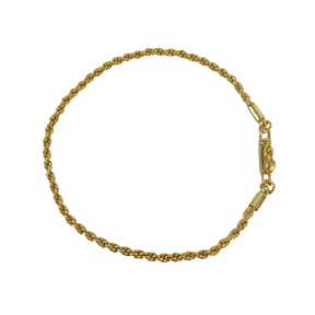 Pulseira Baiano 3mm Banhado a Ouro 18k