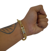 Pulseira Corda 11mm Banhado A Ouro 18k