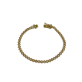 Pulseira Grumet Zíper 5mm Banhado a Ouro 18k