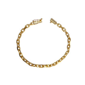 Pulseira Cadeado 6mm Banhado a Ouro 18k
