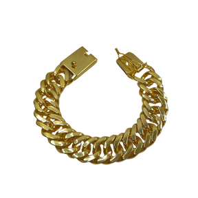 Pulseira Grumet Lacraia 20mm Banhado a Ouro 18k