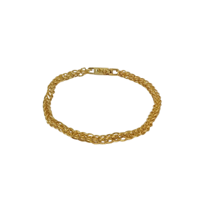 Pulseira Peruano 6mm Banhado A Ouro 18k
