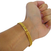 Pulseira Grumet Duplo 8mm Banhado A Ouro 18k