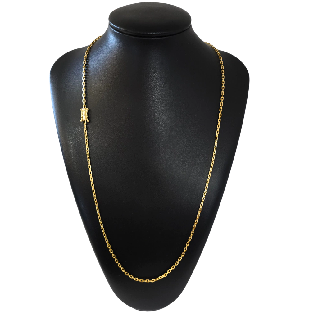 Cordão Cadeado 2mm Banhado a Ouro 18k