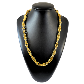 Cordão Corda 11mm Banhado Ouro 18k