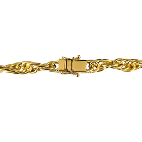 Cordão Corda 11mm Banhado Ouro 18k