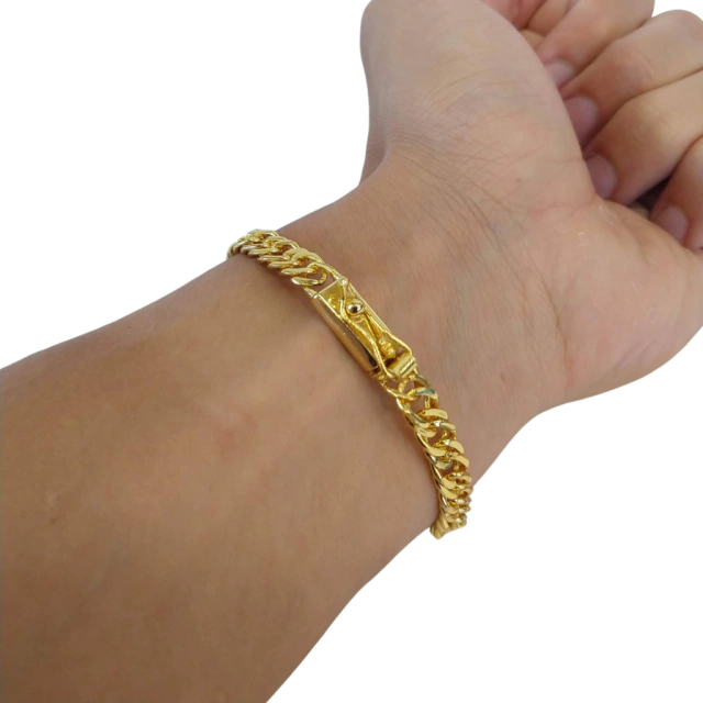 Pulseira Grumet 7mm Banhado a Ouro 18k