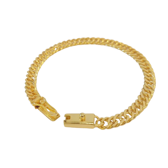 Pulseira Grumet 7mm Banhado a Ouro 18k