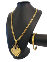 Cordão+Pulseira Grumet 7mm Pingente Jesus Dono Do Lugar Banhado