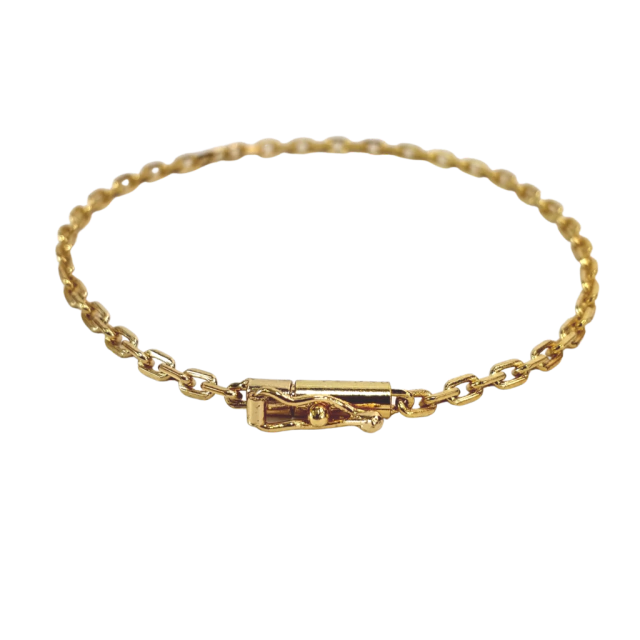 Pulseira Cadeado 2mm Banhado a Ouro 18k