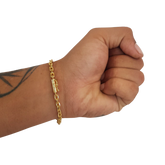 Pulseira Cadeado 3mm Banhado a Ouro 18k