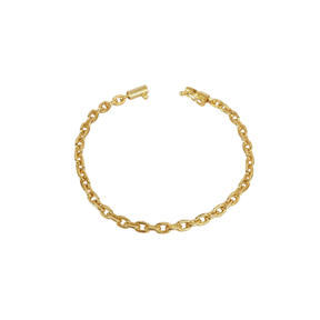 Pulseira Cadeado 3mm Banhado a Ouro 18k