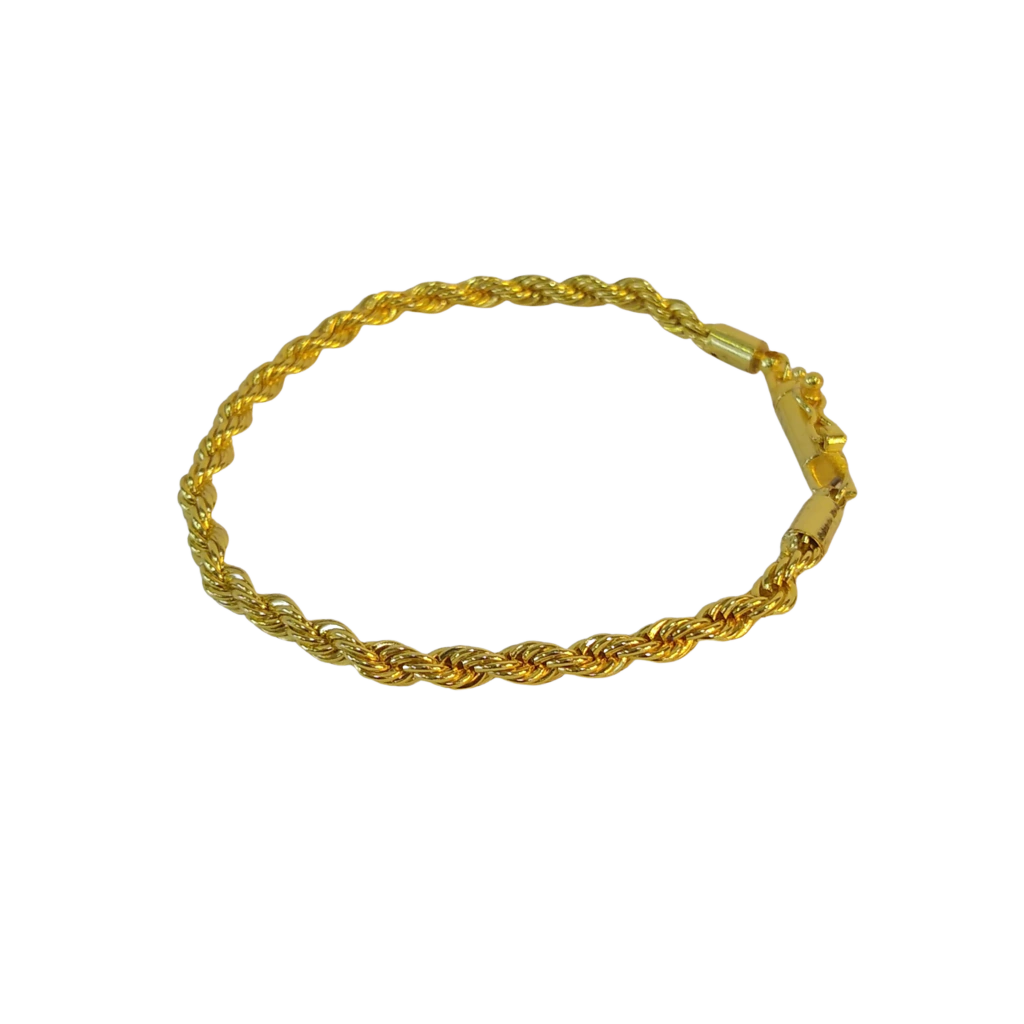 Pulseira Baiano 5mm Banhado A Ouro 18k