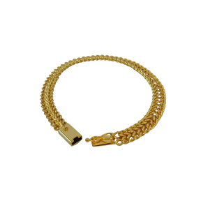 Pulseira Grumet Duplo 8mm Banhado A Ouro 18k