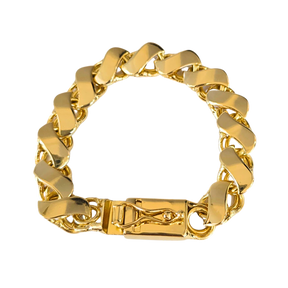Pulseira Friso S 16mm Banhado a Ouro 18k