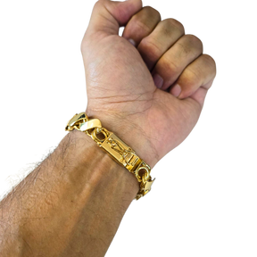 Pulseira Friso S 13mm Banhado a Ouro 18k