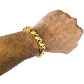 Pulseira Friso S 13mm Banhado a Ouro 18k
