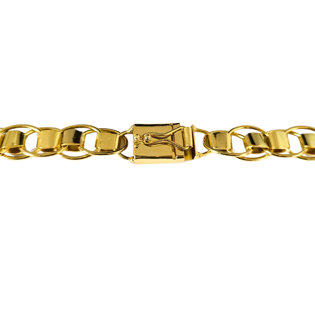 Cordão Imperador 16mm Banhado a Ouro 18k