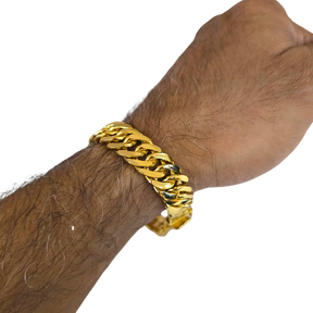 Pulseira Grumet 13mm Banhado a Ouro 18k