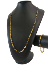 Cordão+Pulseira Tijolinho 4mm Banhado a Ouro 18k
